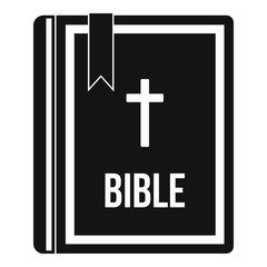 Obraz premium Bible icon in simple style on a white background vector illustration