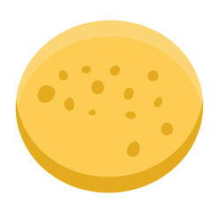 peach isolated vector illustration.