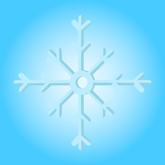 Merry christmas snowflake simple color flat icon