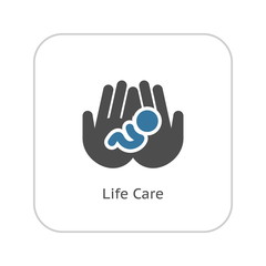 Obraz premium Life Care Icon. Flat Design.