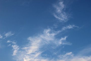 秋空/秋の青空と白い雲