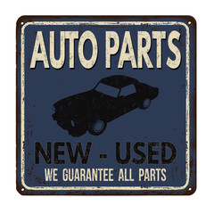 Auto parts vintage  metal sign