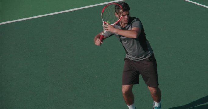 Tennis player returns in match