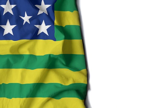 goias wrinkled flag, space for text