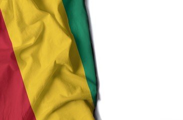 guinea wrinkled flag, space for text