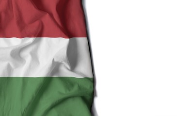 hungarian wrinkled flag, space for text