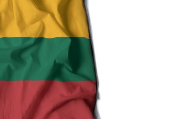 lithuania wrinkled flag, space for text