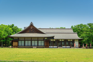 Fototapeta na wymiar Former Osaka Guest House in Nishinomaru Garden