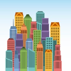 buildings cityscape skyline icon vector illustration design
