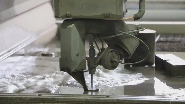 The waterjet installation in the work