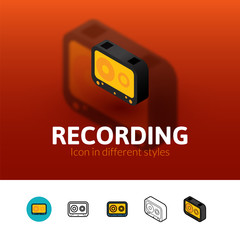 Recording icon in different style