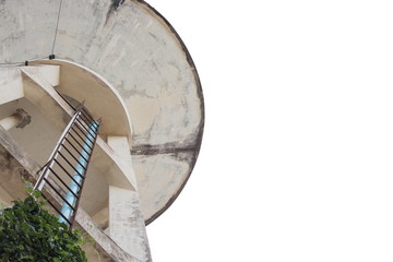 Fototapeta premium Water tank Old , water supply tank for agriculture on white background