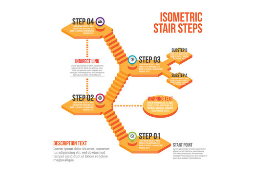 Isometric Stairs Infographic