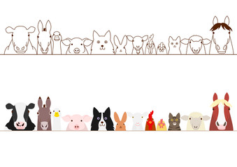 farm animals border set