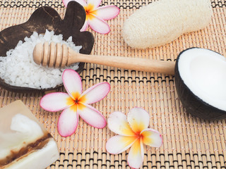 Spa set with white background 