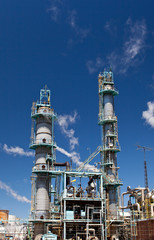 Chemical Refinery Plant Smokestack Tower Pipeline