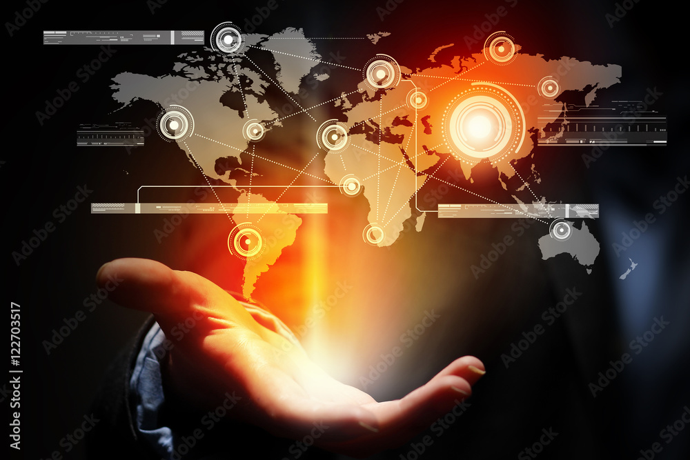 Poster global connection technologies . mixed media