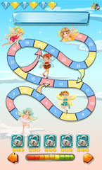 Game template with cute fairies