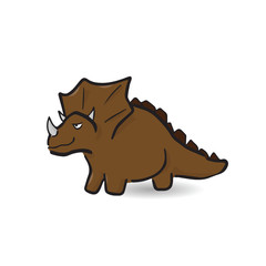 Triceratop dinosaur cartoon drawing