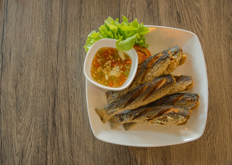 Grilled pork neck. The traditional food of Thailand.