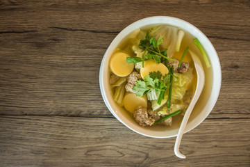 Grilled pork neck. The traditional food of Thailand.