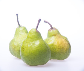 pears or three pears on a background.
