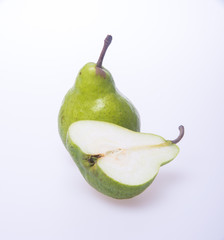 pears or one and a half pears on background.