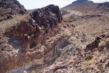 Rocks around Hoover Dam