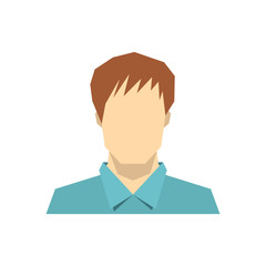 Man flat avatar on white background