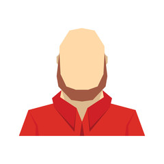 Man flat avatar on white background