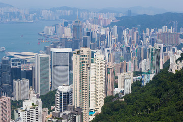 Obraz premium Hong Kong city, view from The Peak