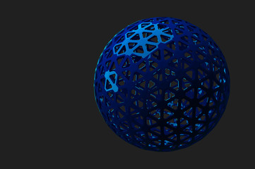 Abstract 3d rendering on black background