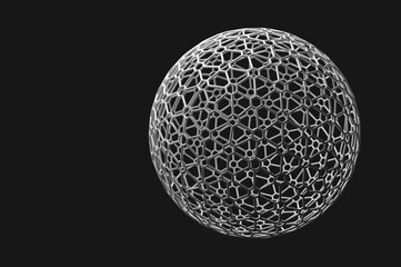 Abstract 3d rendering on black background