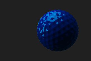 Abstract 3d rendering on black background