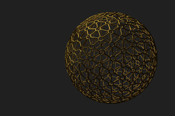 Abstract 3d rendering on black background