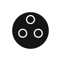 Ball for bowling in silhouette style