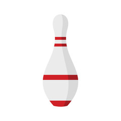 Skittle for bowling in flat style