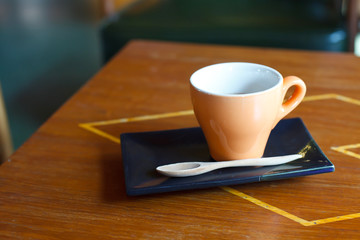 Coffee cup in coffee shop