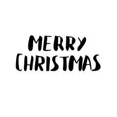 Merry Christmas hand lettering signature.