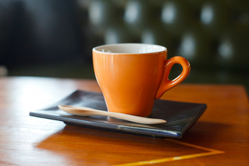 Coffee cup in coffee shop