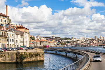 Naklejka premium Porto city along the Douro river