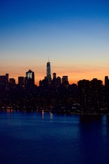 Fototapeta na wymiar The Sun Sets on One World Trade Center