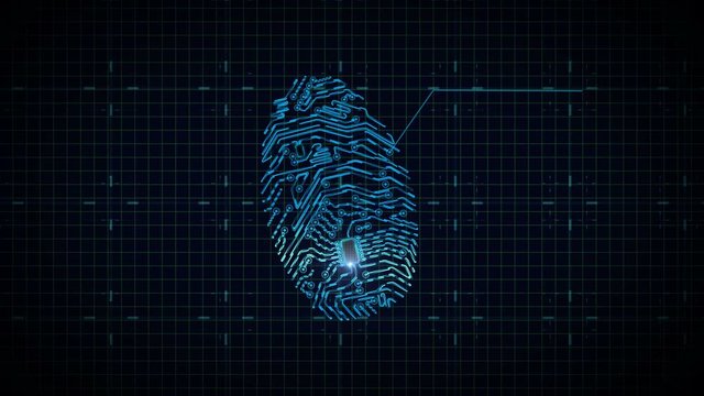 Animation of chip and finger print.