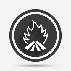 Fire flame sign icon. Heat symbol.