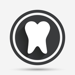 Tooth sign icon. Dental care symbol.