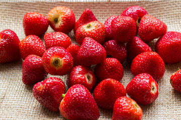 delectable juicy fresh strawberries