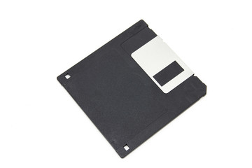 Floppy Disk magnetic computer data storage support on white back