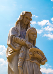 Fototapeta premium Statue of the Madonna marble In Nakhon Phanom Province