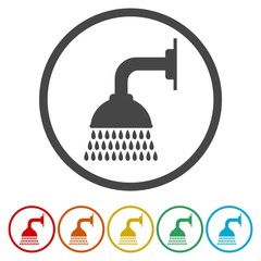 Shower icon. Shower flat symbol.