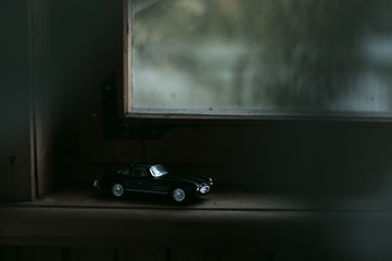 car on the windowsill